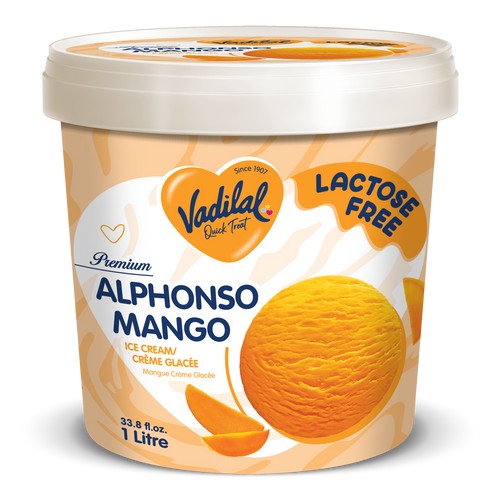 Vadilal Lactose Free Mango Ice Cream 1 LTR