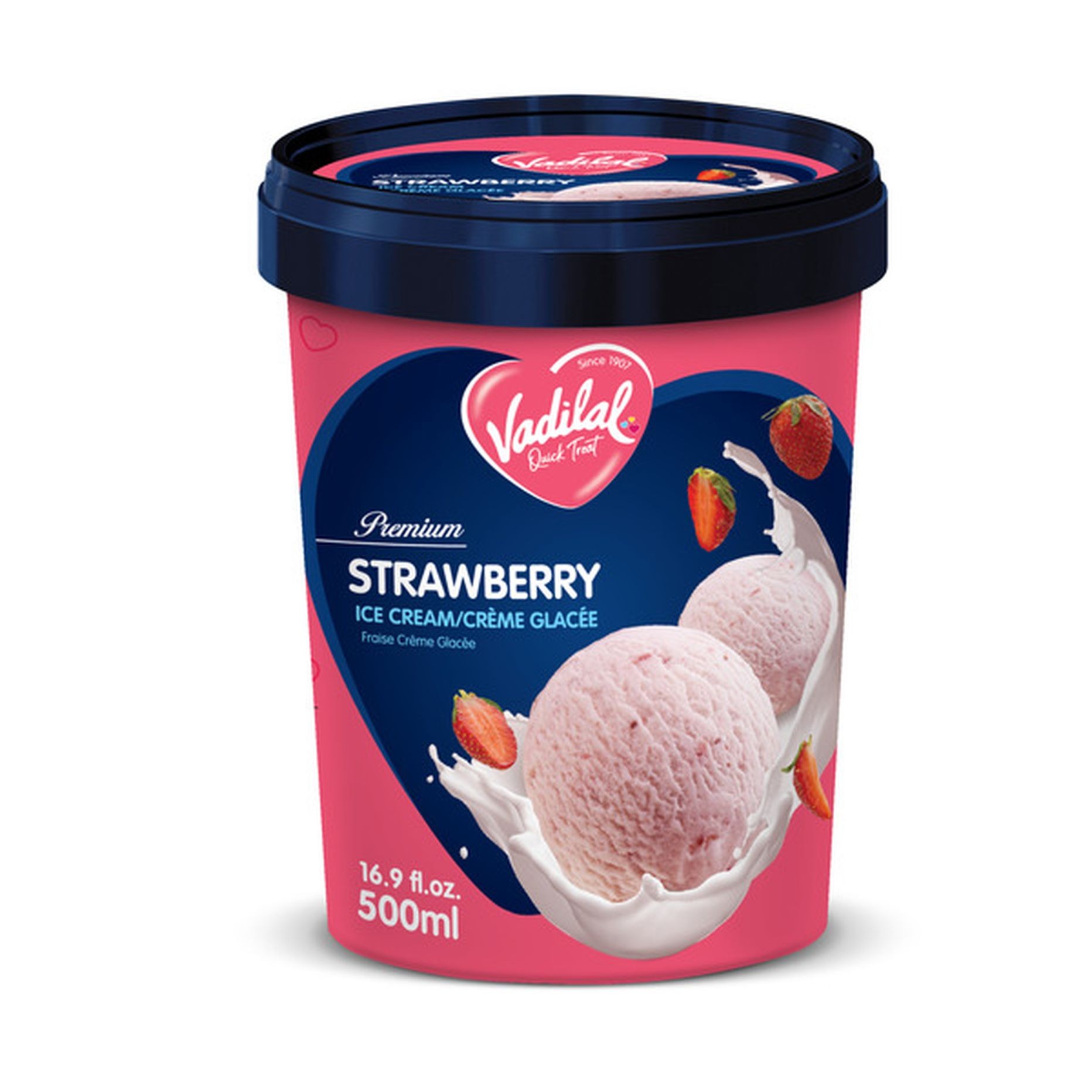 VADILAL STRAWBERRY ICE CREAM TUB 500 ML