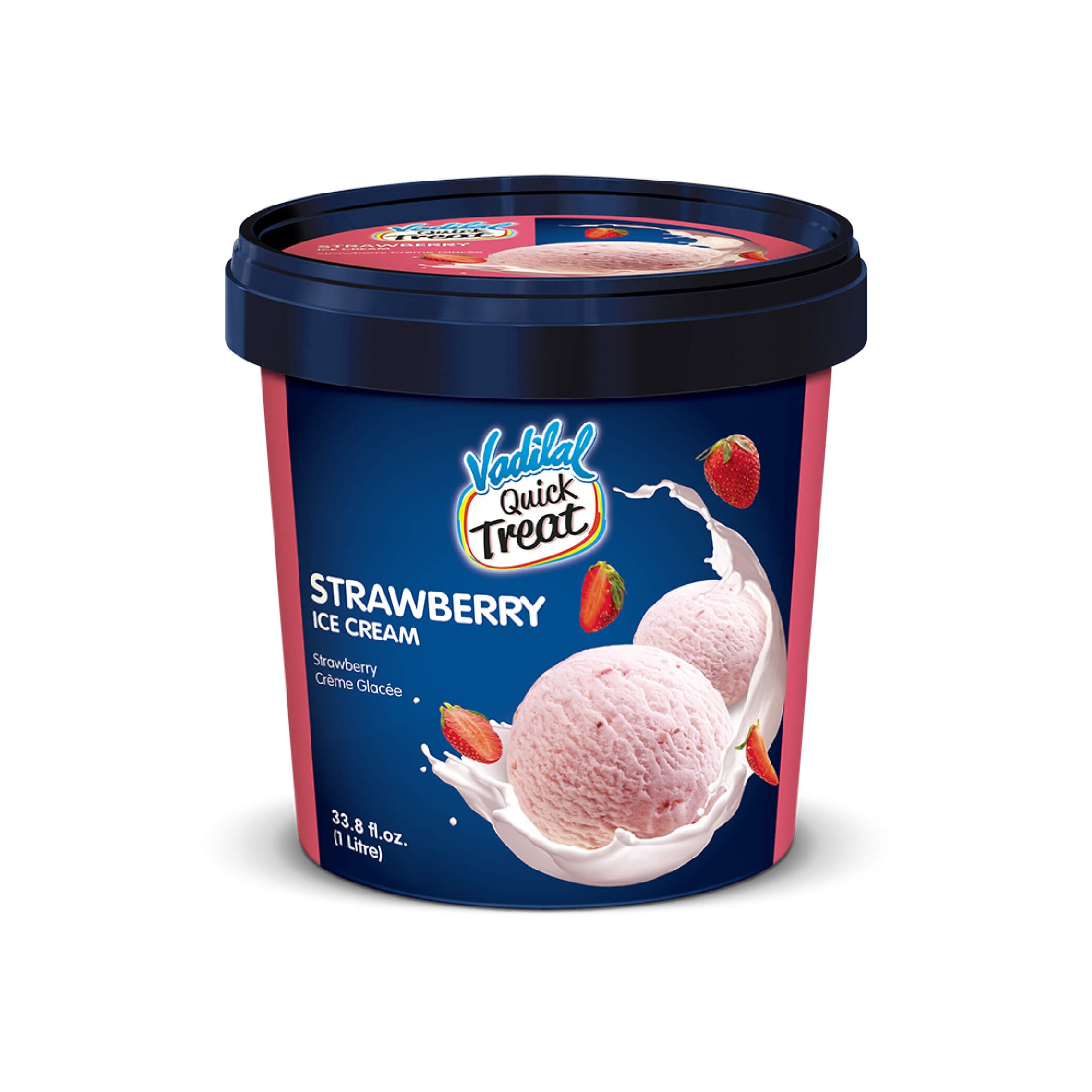 VADILAL STRAWBERRY ICE CREAM TUB 1 LTR
