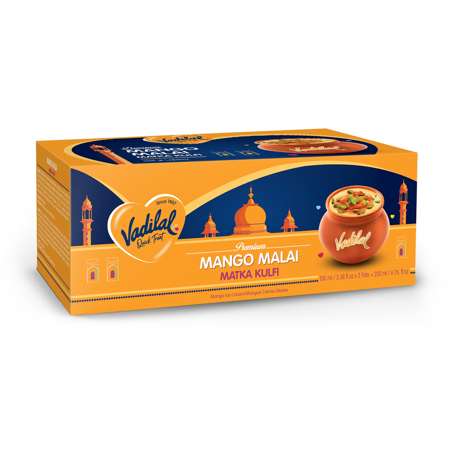 Vadilal Mango Kulfi Family Pack 480 ML