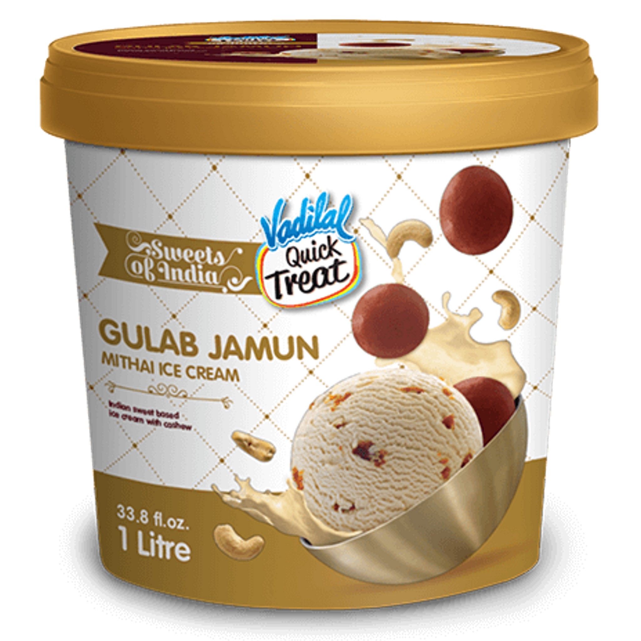 VADILAL GULAB JAMUN MITHAI ICE CREAM 1 LTR