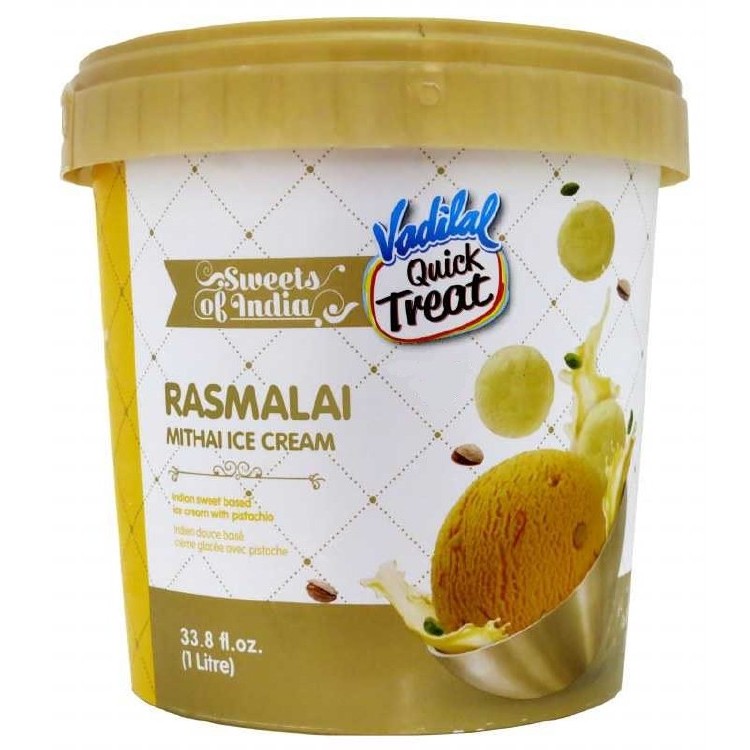 VADILAL RASMALAI MITHAI ICE CREAM 1 LTR