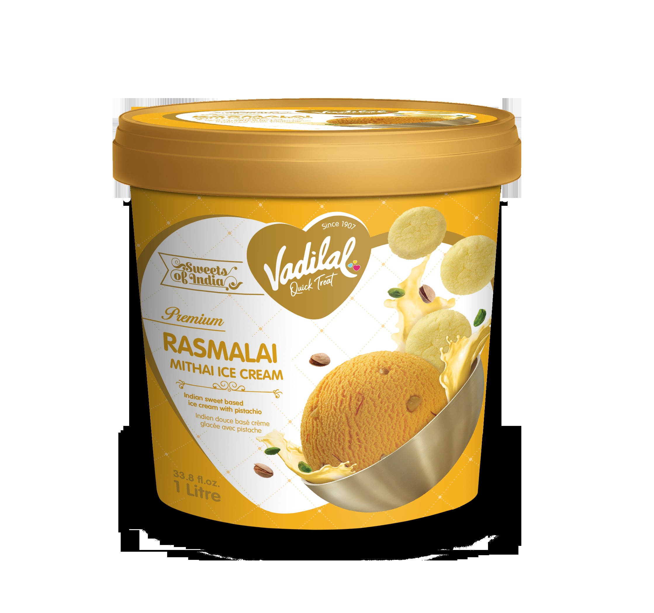 VADILAL RASMALAI MITHAI ICECREAM 1 LTR