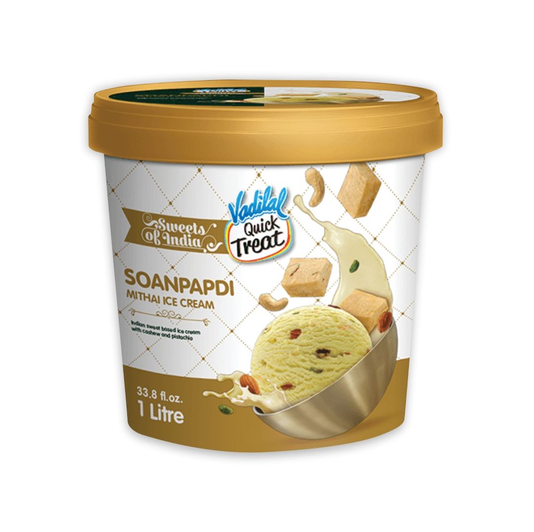 VADILAL SOAN PAPDI MITHAI ICE CREAM  1 LTR