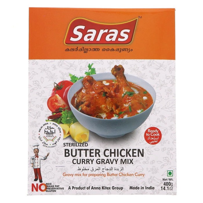 SARAS BUTTER CHICKEN CURRY GRAVY MIX 400 GM