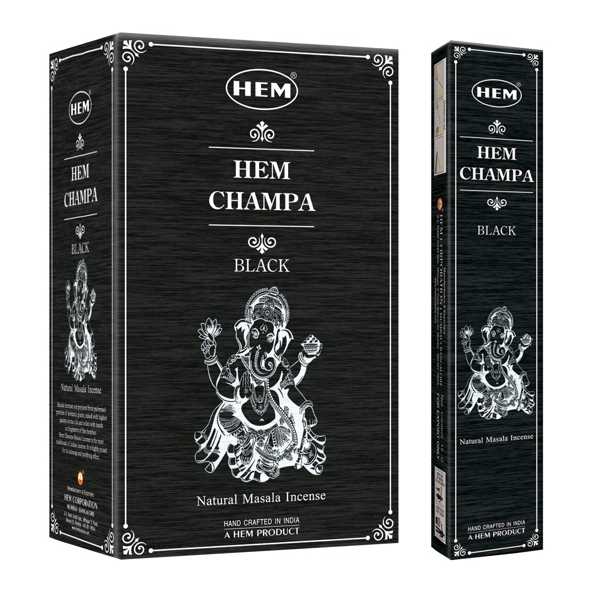 HEM CHAMPA BLACK INCENSE STICK  15 GM