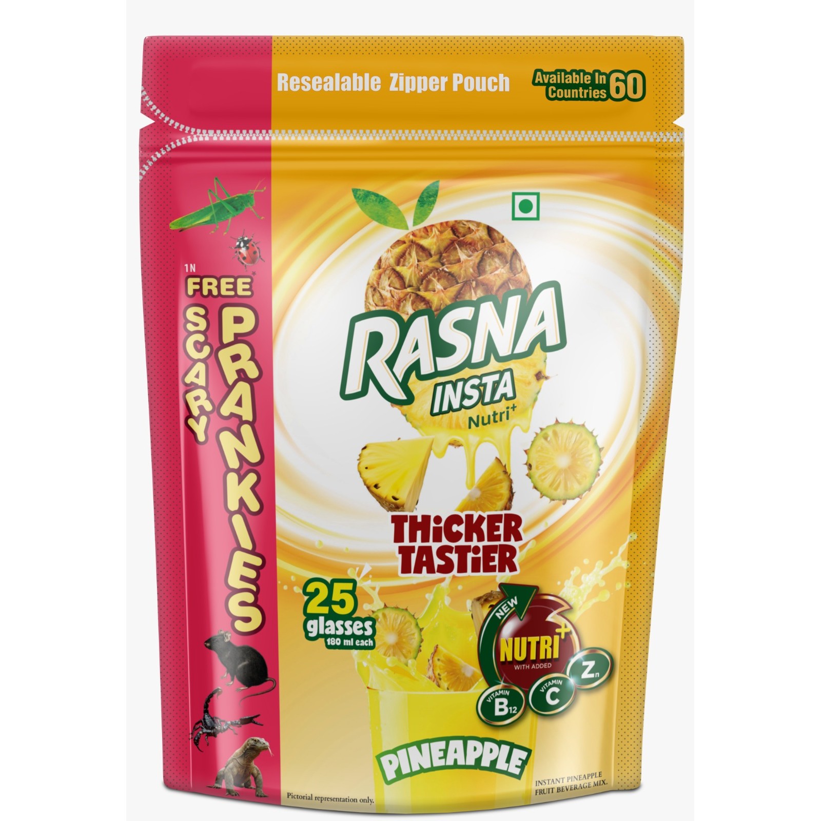 RASNA FRUITPLUS PINEAPPLE 500 GM