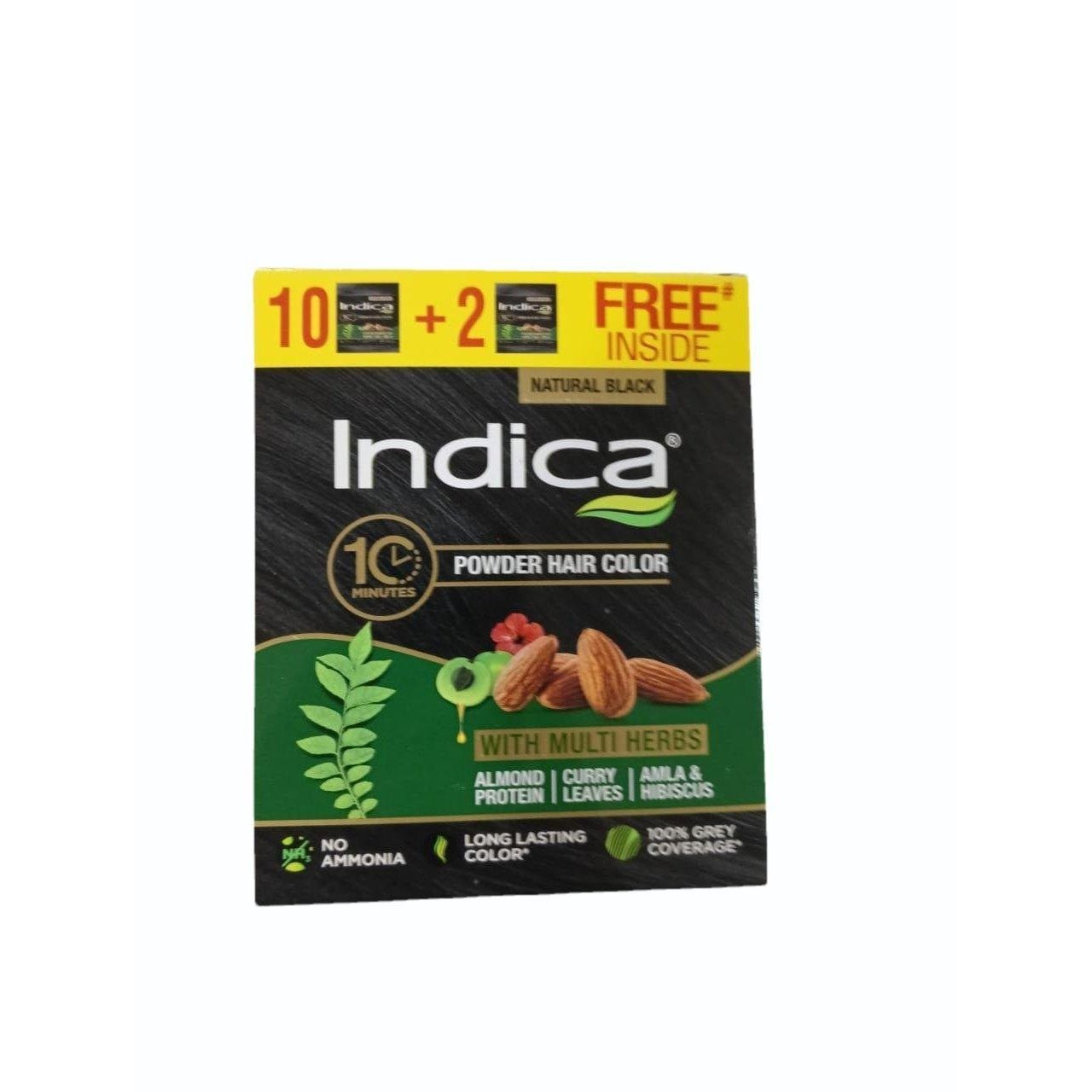 INDICA HAIR COLOR NATURAL BLACK 40 GM