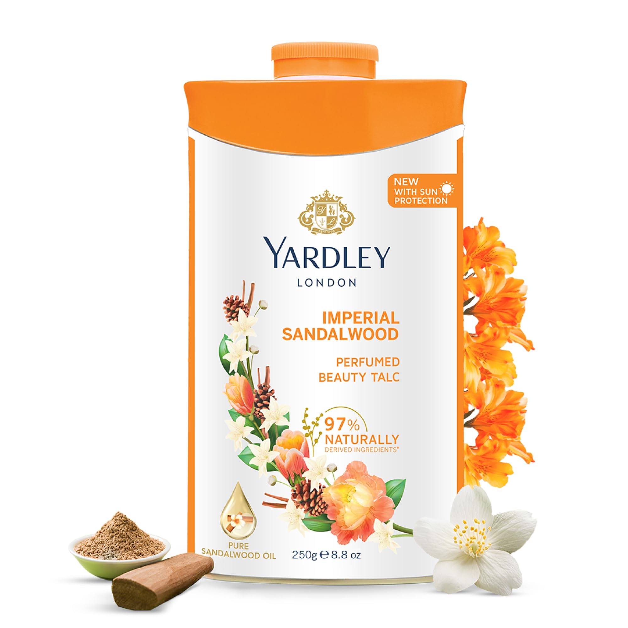 YARDLEY SANDALWOOD PERFUMED TALC 250 GM