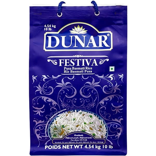 DUNAR FESTIVA BASMATI RICE 10 LBS