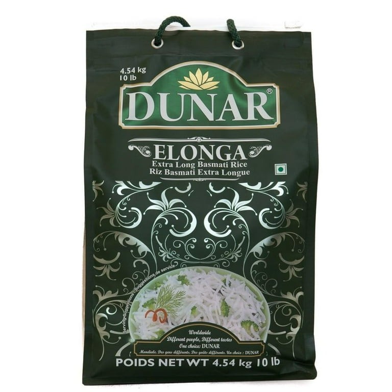 DUNAR BASMATI RICE EXTRA LONG  10 LBS