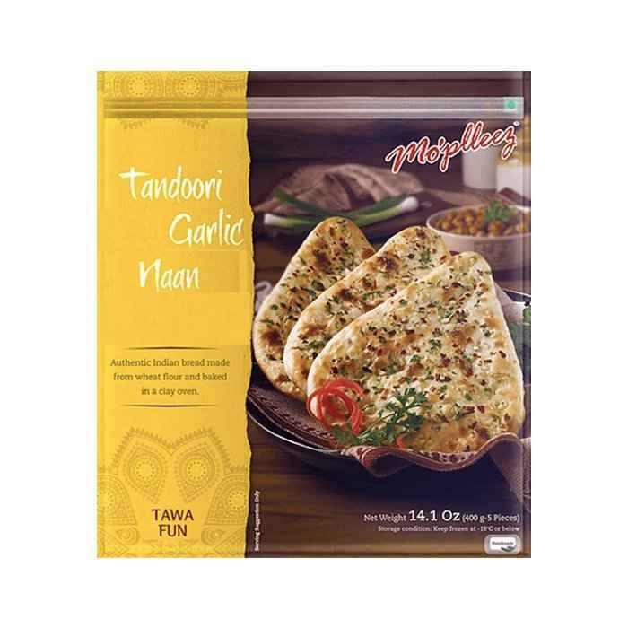 Mopleez Tandoori Naan Garlic 400 GM