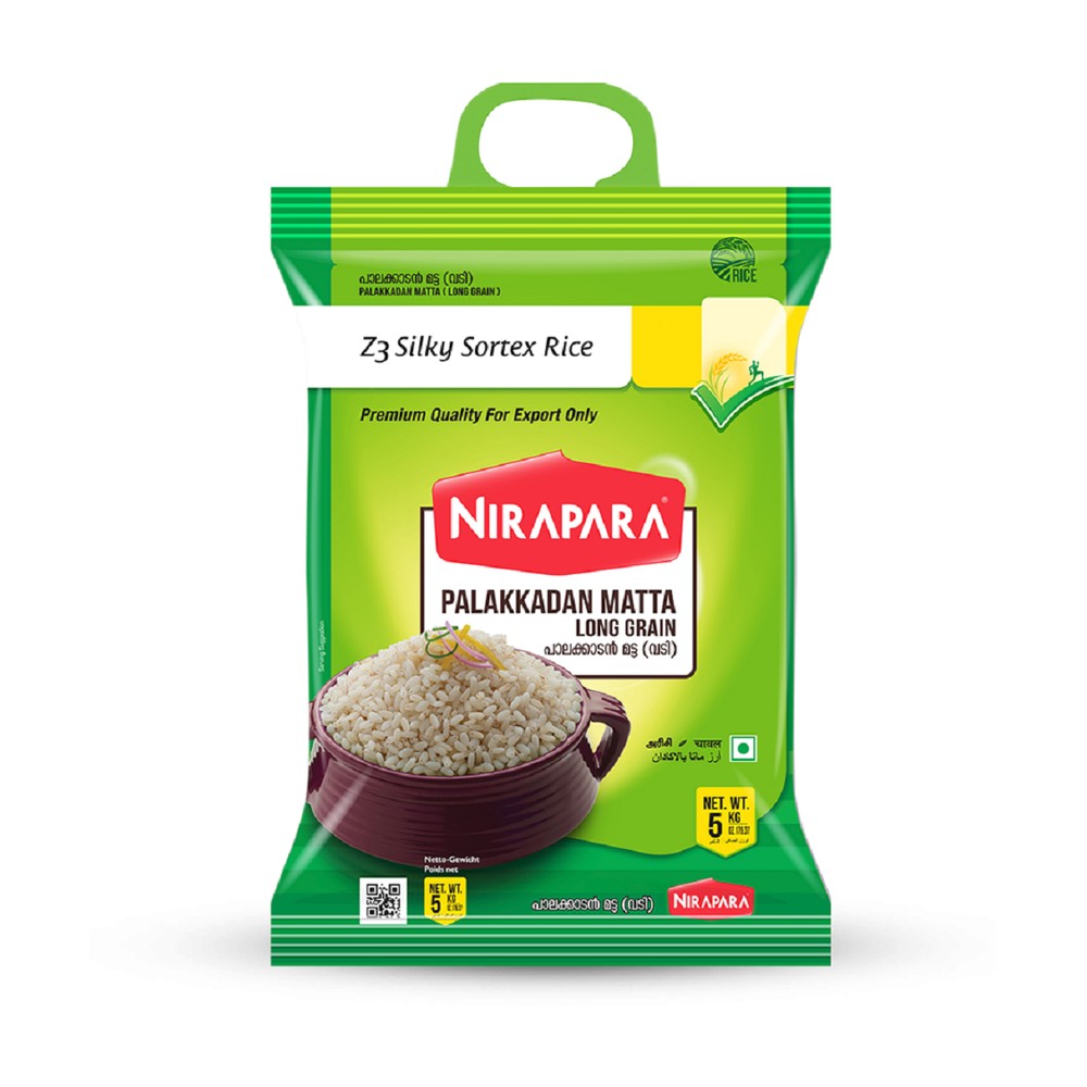 NIRAPARA PALAKKADAN MATTA RICE (GREEN BAG) 5 KG