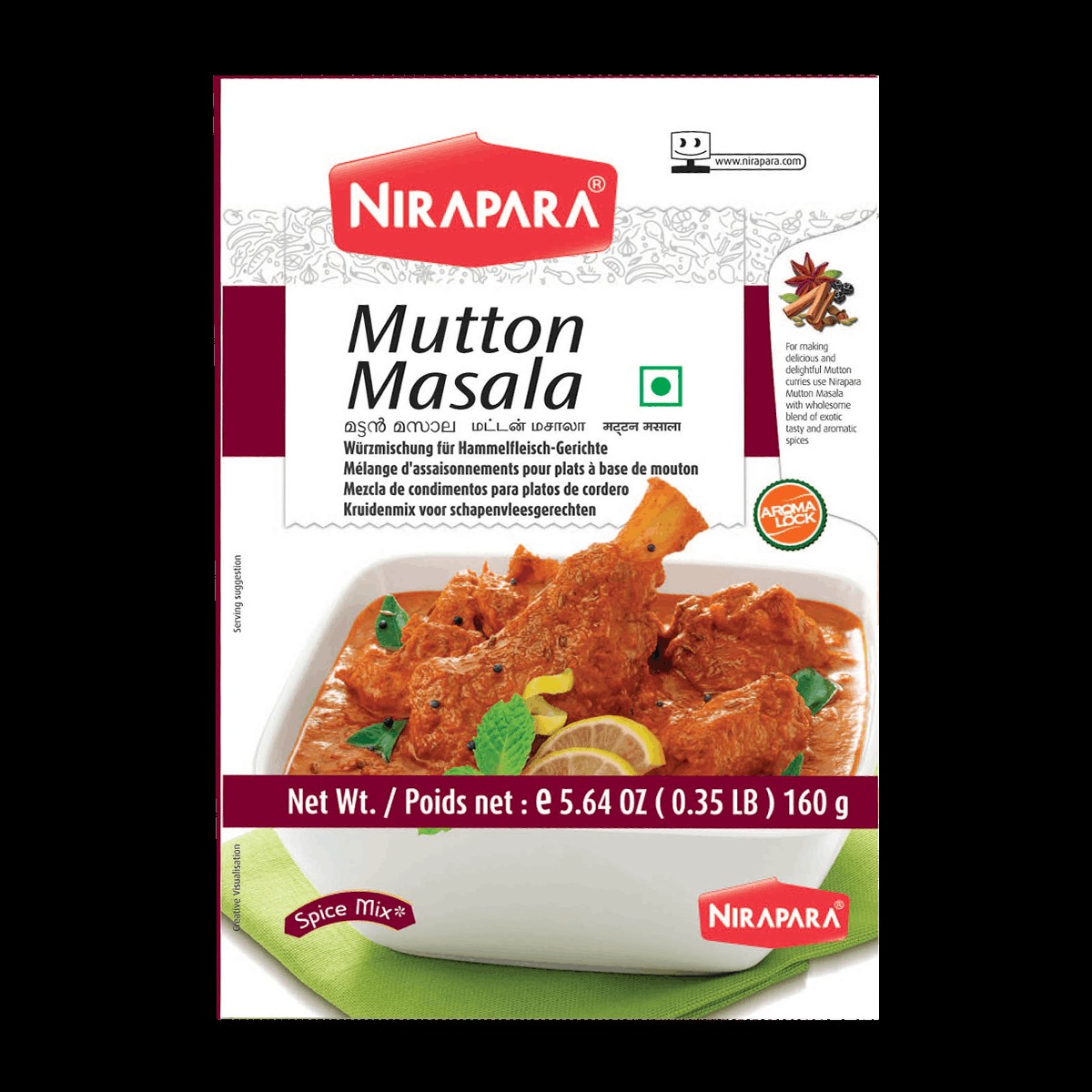 Nirapara Mutton Masala Spice Mix 160 GM