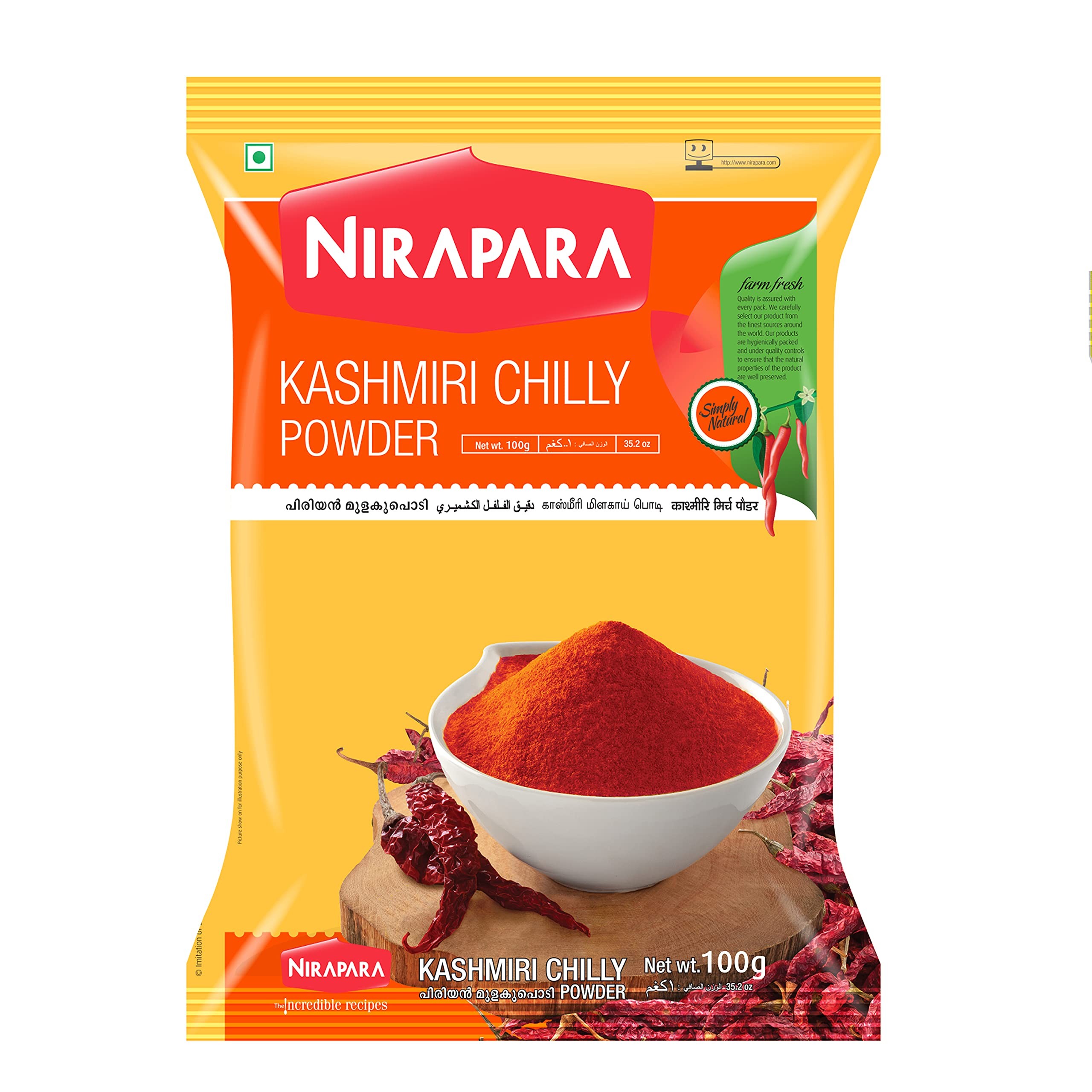 NIRAPARA KASHMIRI CHILLY 200 GM