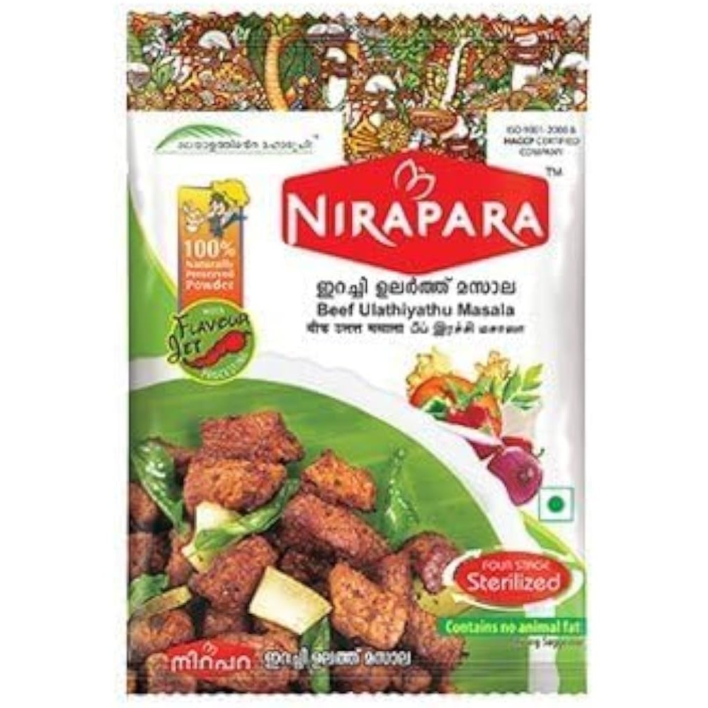 NIRAPARA BEEF ULARTHU MASALA 100 GM
