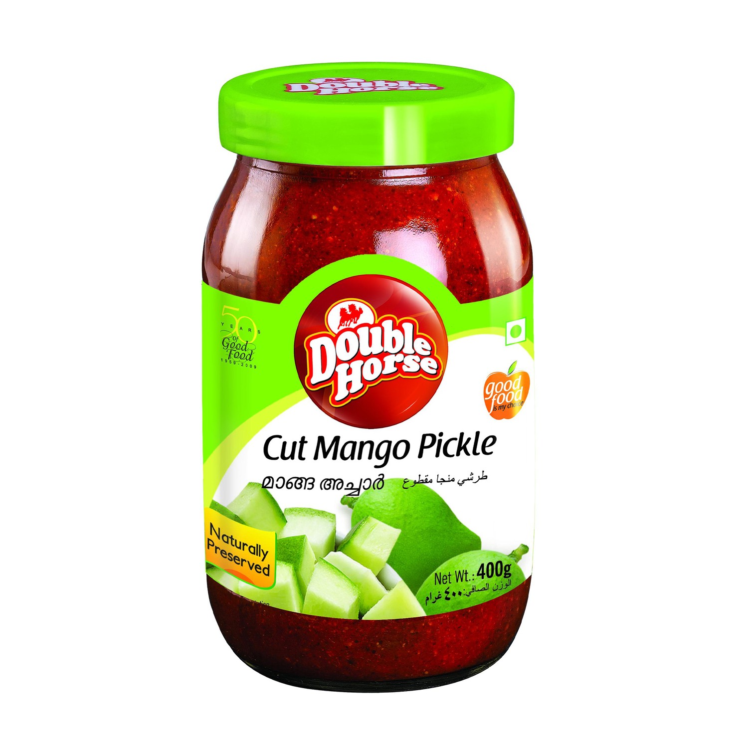 CUT MANGO PICKLE DOUBLE HOURSE 400 GM