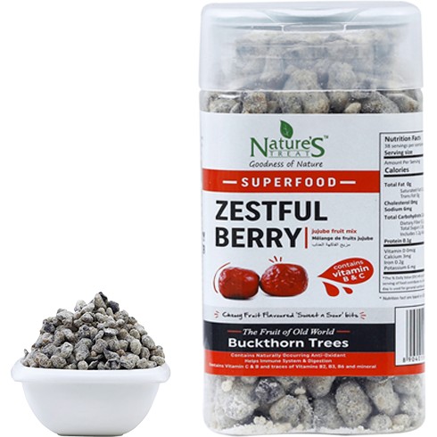 Nature's Treat Zestful Berry Sweet And Sour Bits 100% Natural Superfood 115 GM