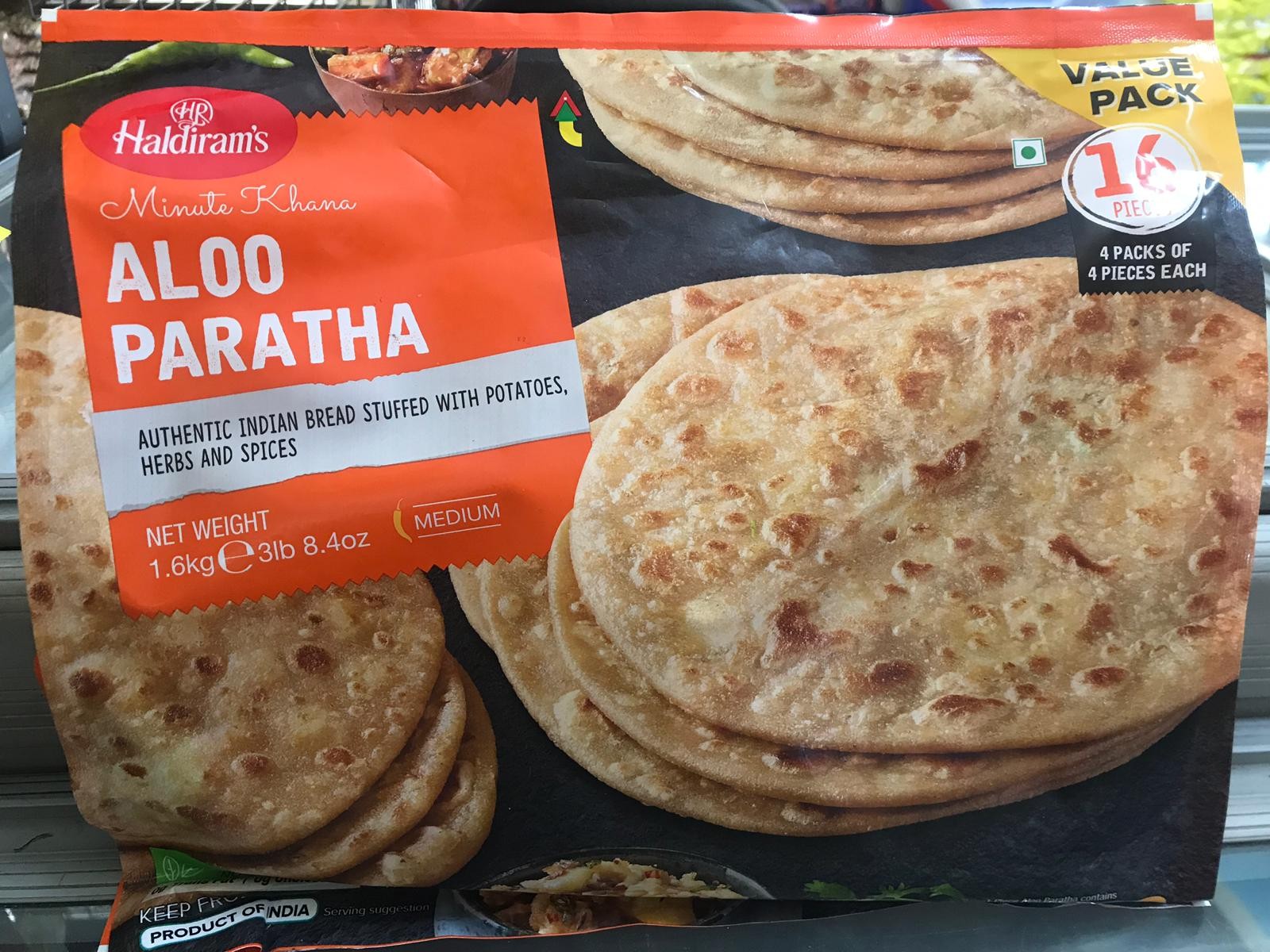 Haldiram Aloo Pratha 16 PCS