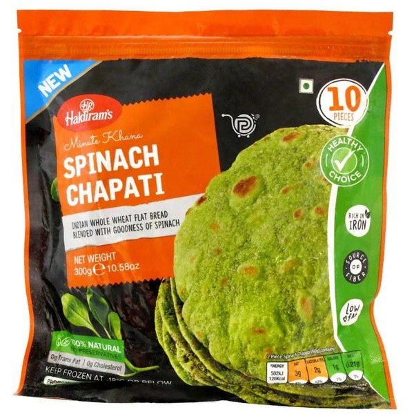 HALDIRAM SPINACH CHAPATI 300 GM