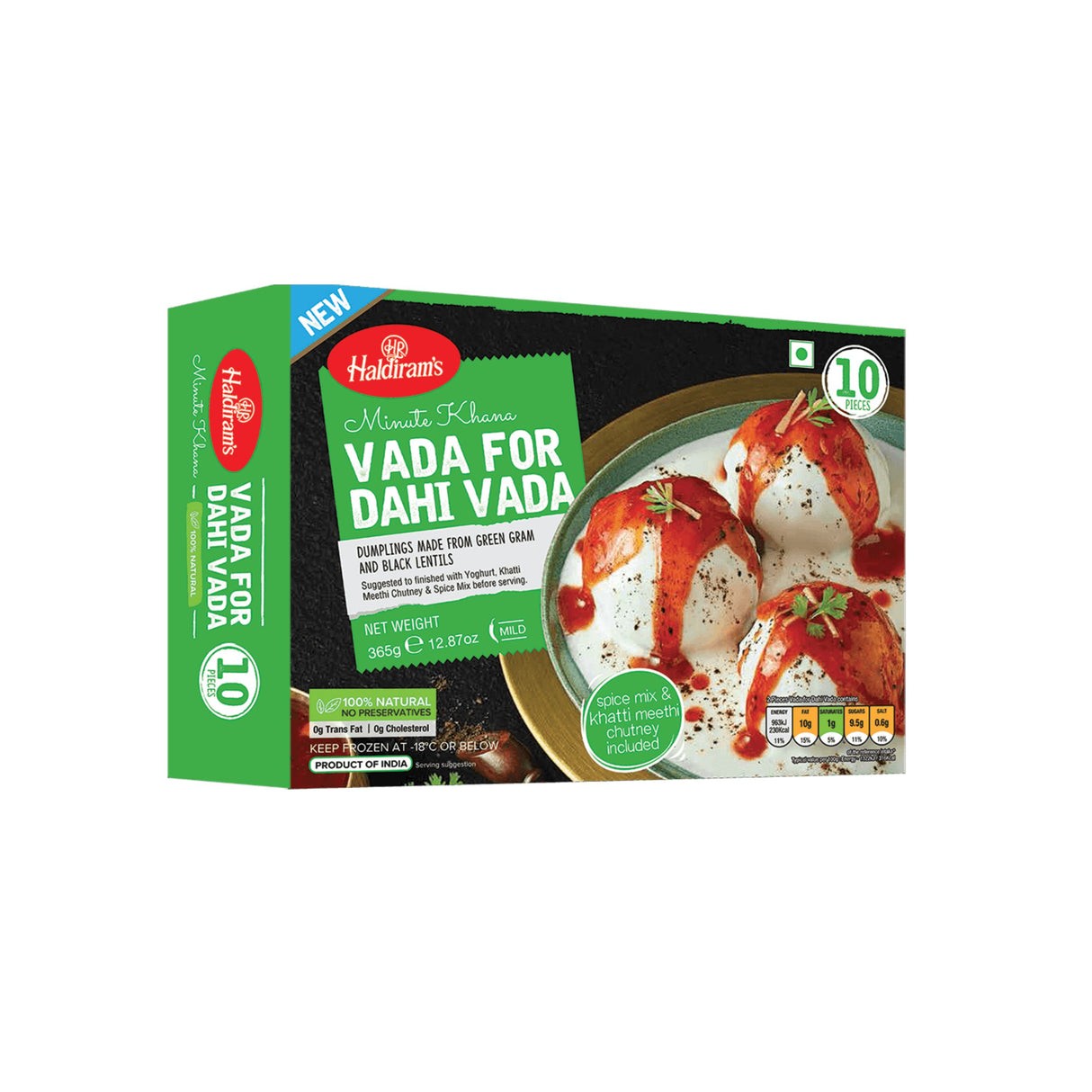 HALDIRAM FROZEN VADA FOR DAHI VADA  10 PCS