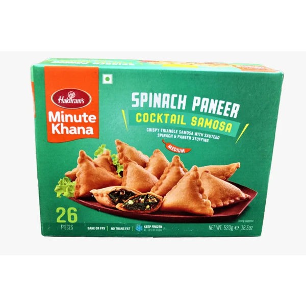 HALDIRAMS SPINACH PANEER COCKTAIL SAMOSA 520 GM