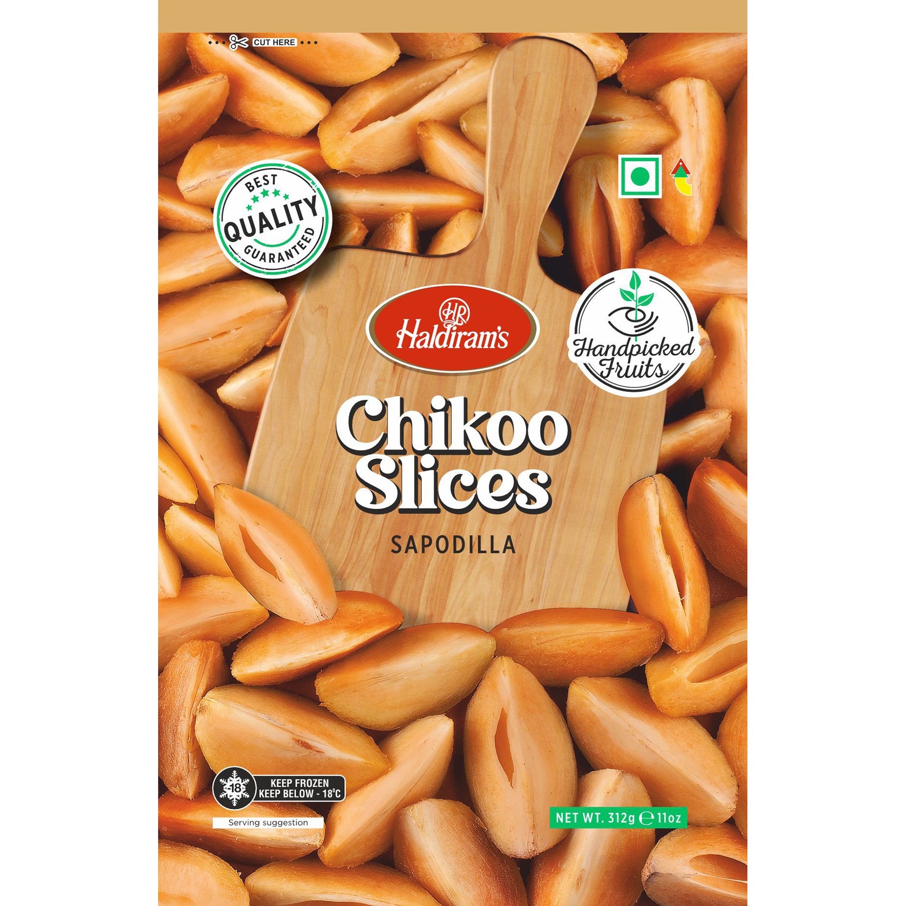 Haldiram Frozen Chikoo Slices ??Fresh Sapota