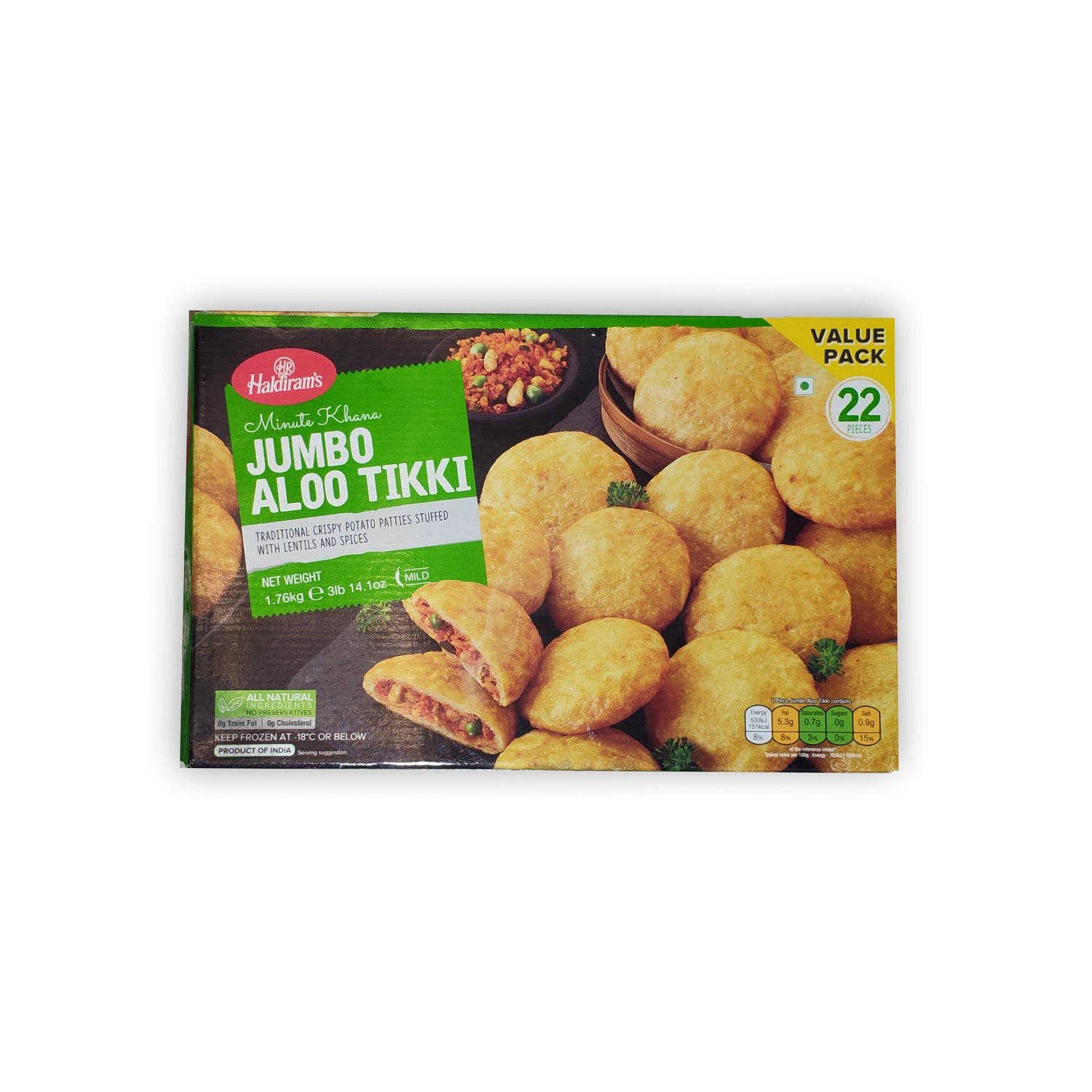 Haldiram Aloo Tikki 22 PCS