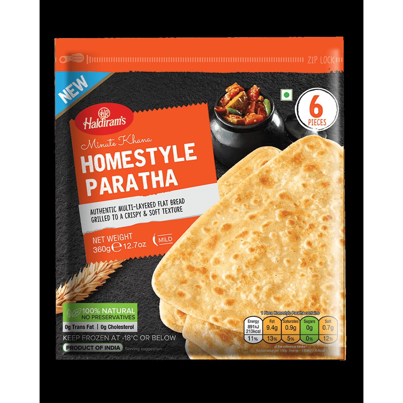 Haldiram Homestyle Paratha 6 Pcs