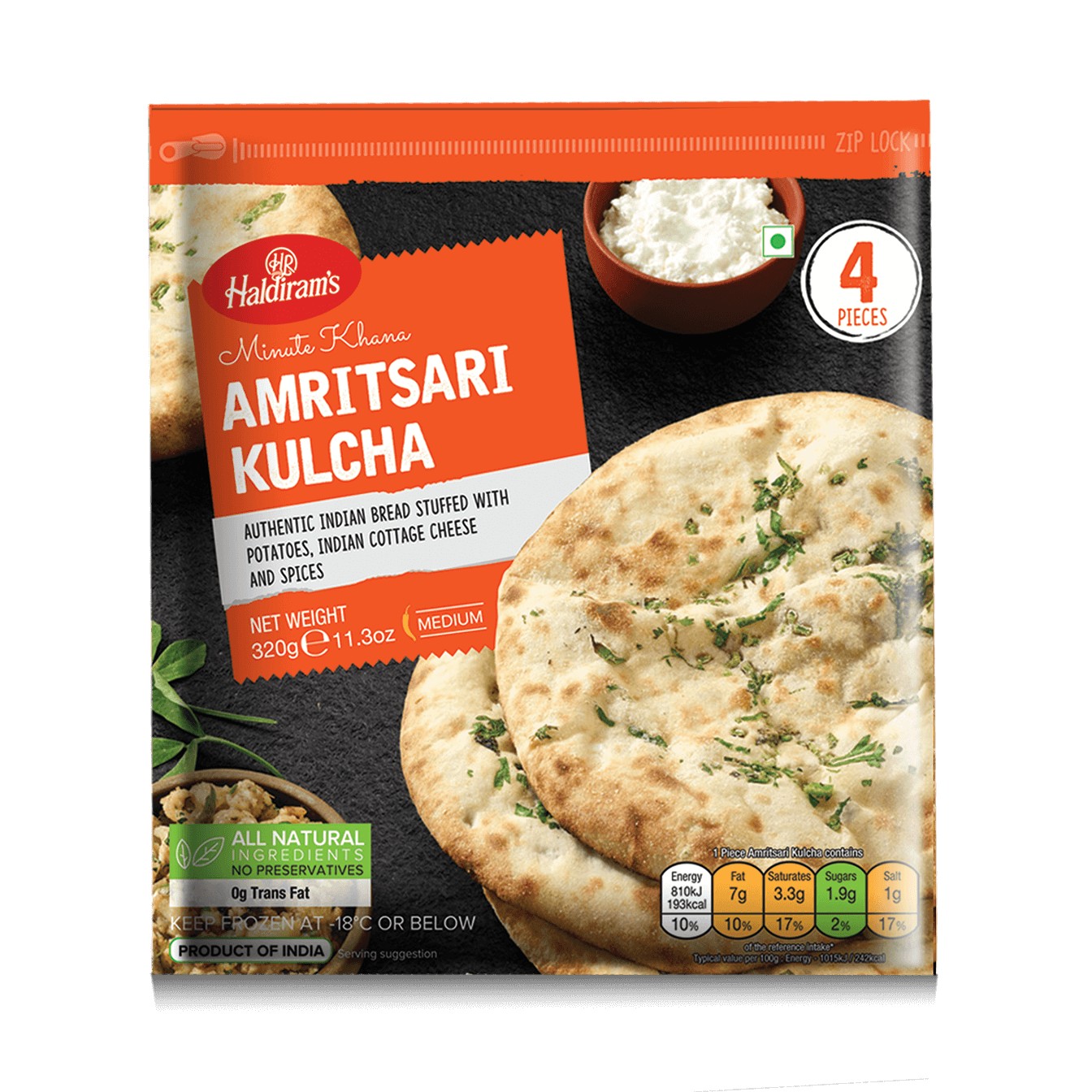 Haldiram Amritsari Kulcha 320 GM