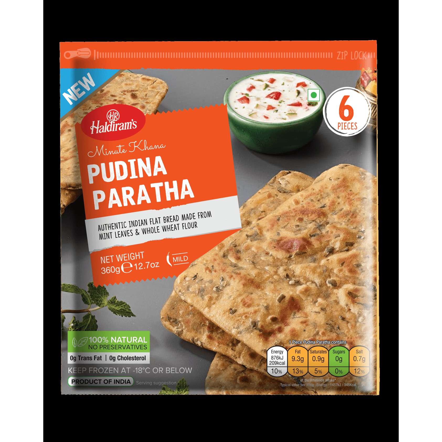Pudina Paratha 6 PCS