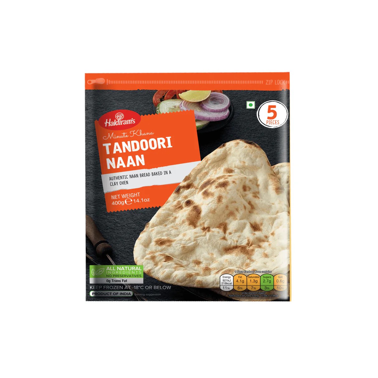 Haldirams Tandoori Naan 400 GM