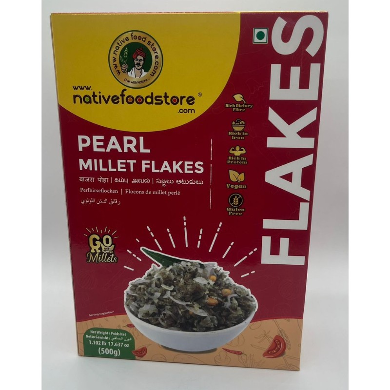 PEARL MILLET  FLAKES  NATIVE FOOD 1.1 LBS