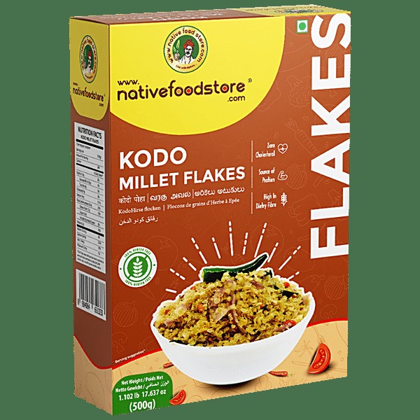 KODO MILLET FLAKES  NATIVE FOOD 1.1 LBS