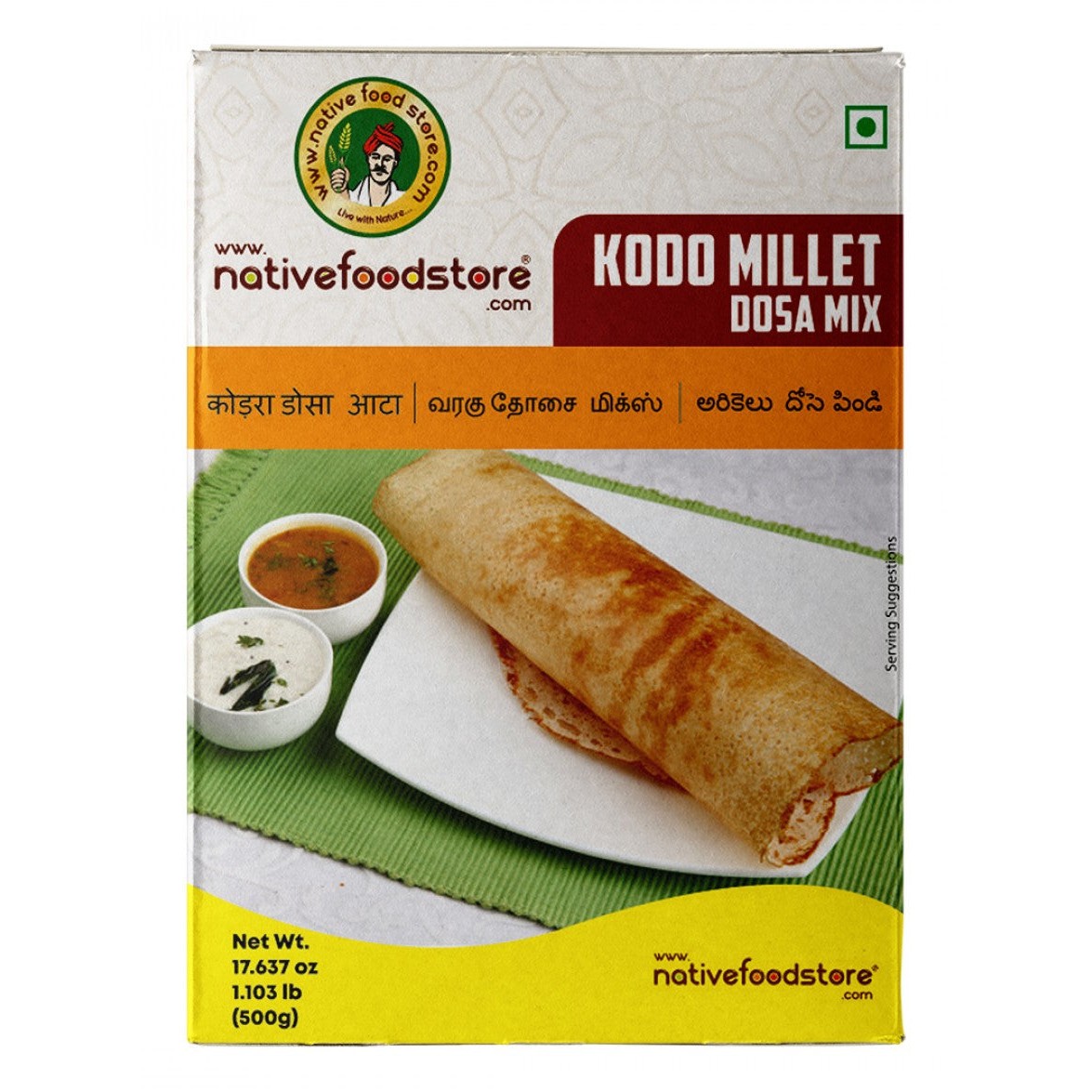 KODO MILLET DOSA MIX NATIVE FOOD STORE 500 GM