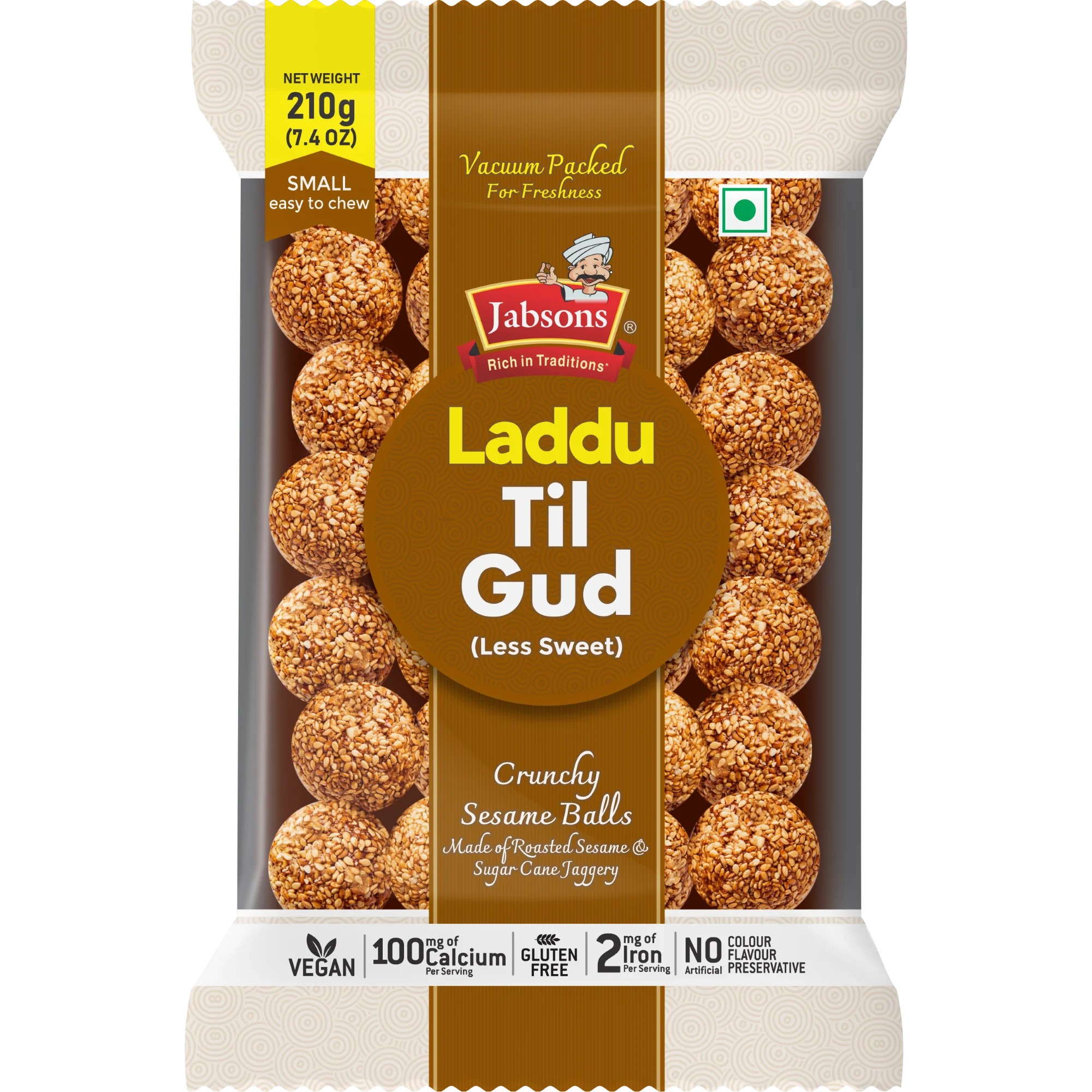 Jabsons Chikki Til Laddu 14.11 OZ