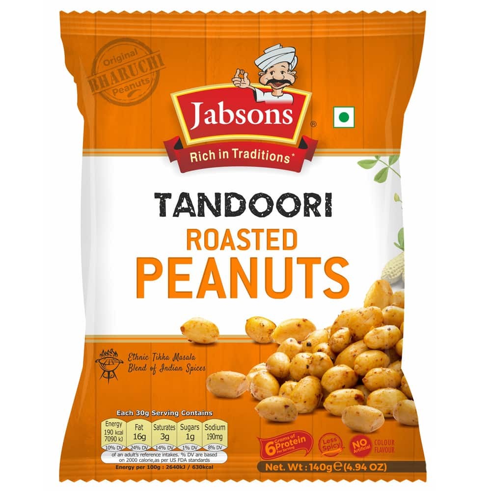 Jabsons Tandoori Roasted Peanuts 140 GM