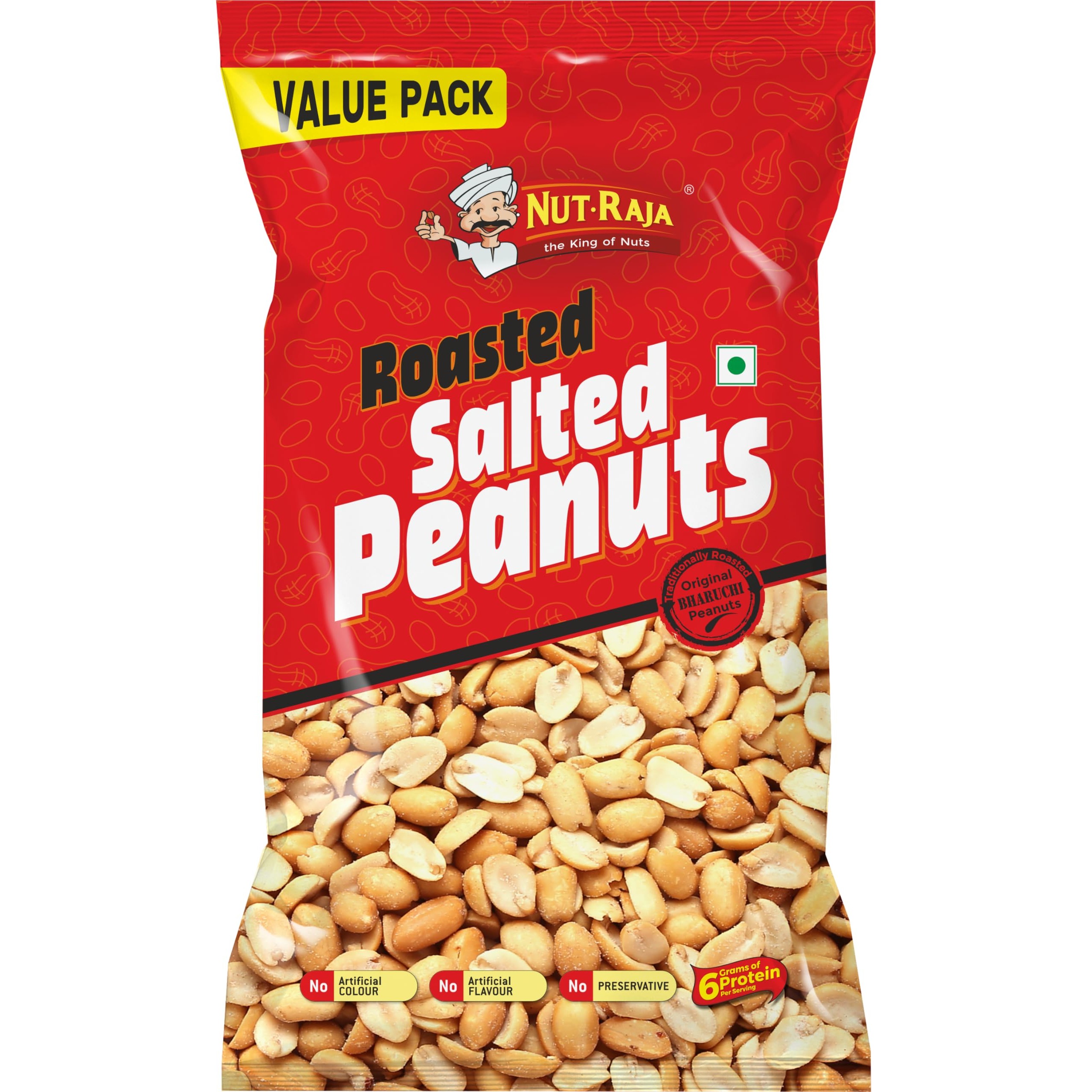 Jabsons Nut Raja Roasted Salted Bharuchi Peanuts 320 GM