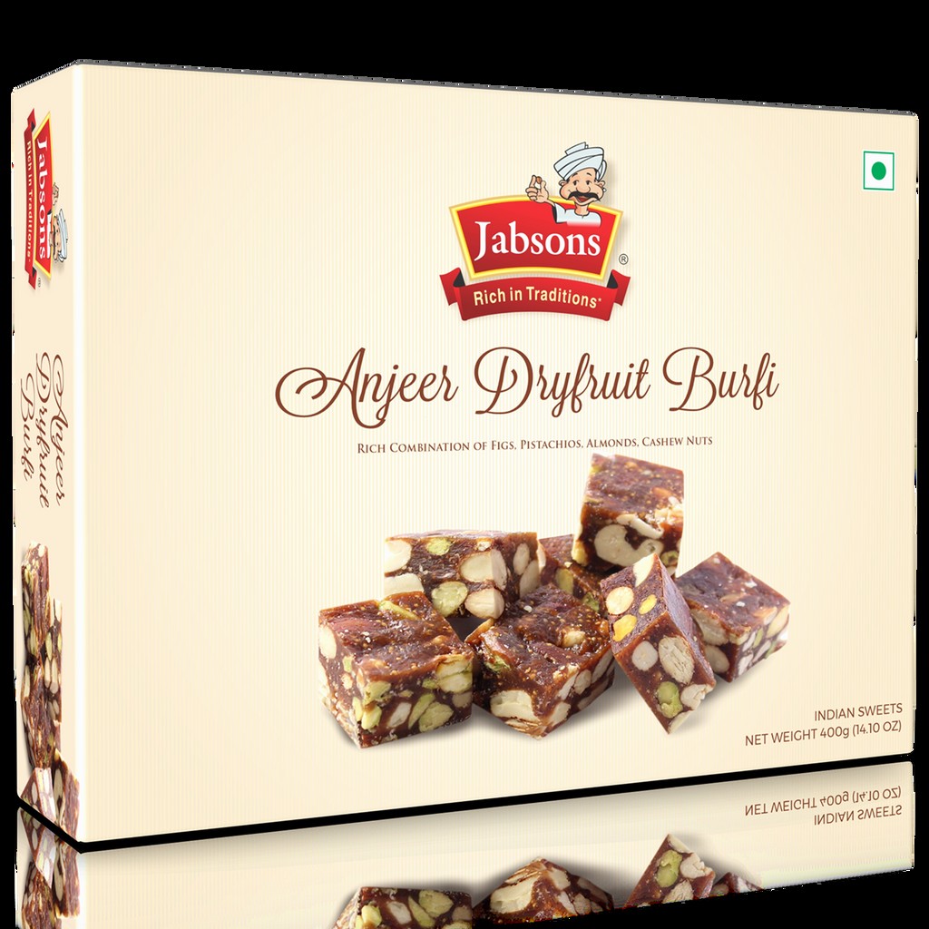 JABSONS ANJEER DRYFRUIT BURFI 400 GM