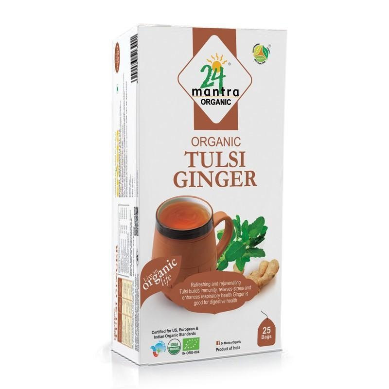 24 MANTRA ORGANIC TULSI GINGER TEA 25 BAG