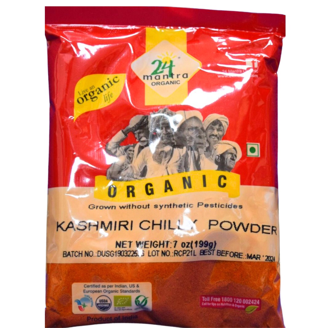 24 MANTRA ORGANIC KASHMIRI CHILLI POWDER 7 OZ