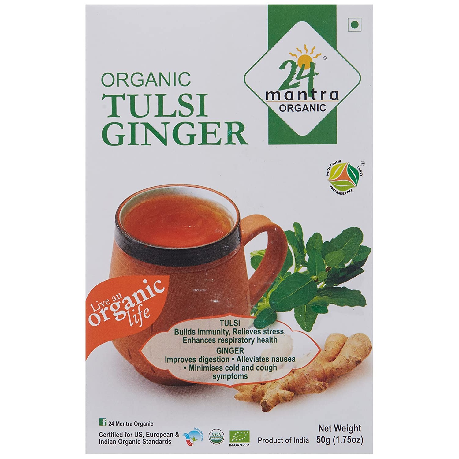 24 MANTRA TULSI GENGER 50 GM