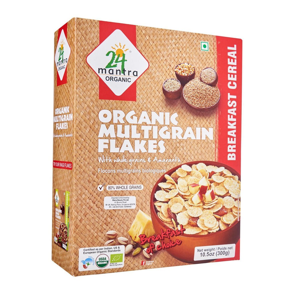 24 MANTRA ORGANIC MULTIGRAIN FLAKES 300 GM