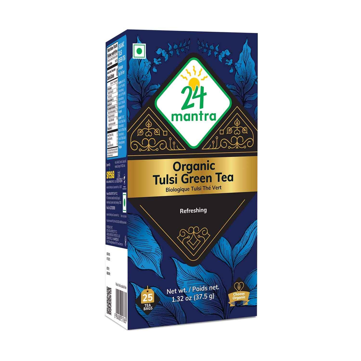 ORGANIC TULSI TEA BAGS 24 MANTRA 1.32 OZ