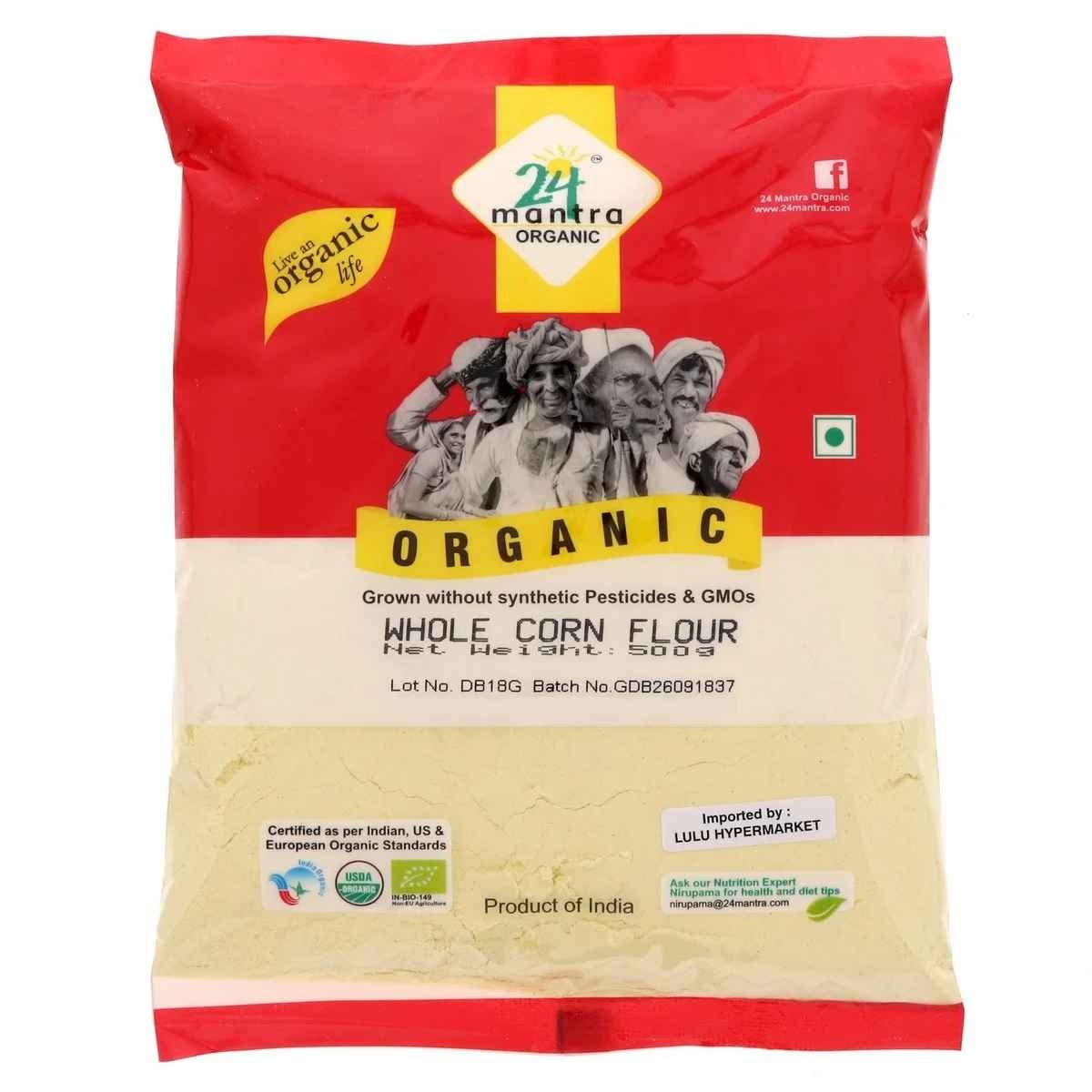 24 MANTRA ORG WHOLE CORN FLOUR 2 LBS