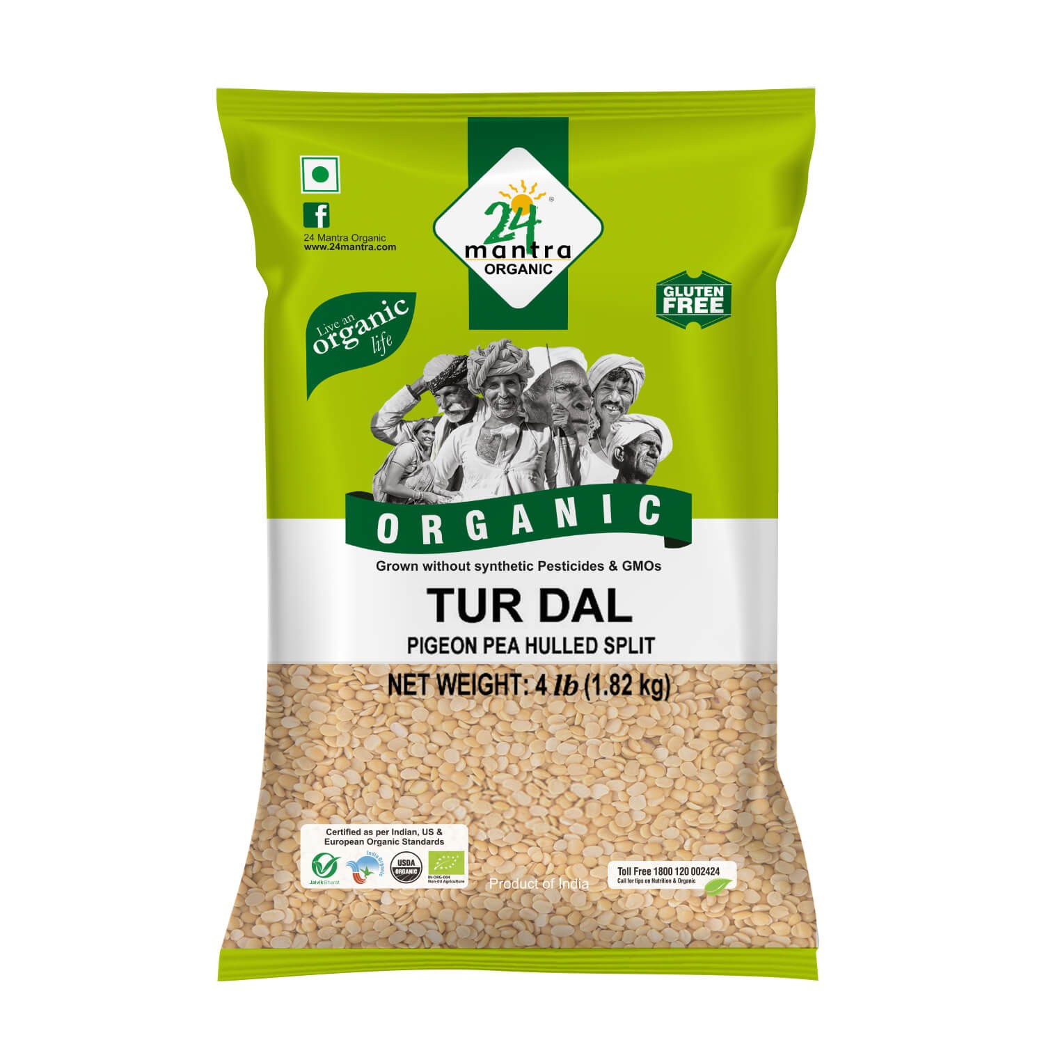 2 MANTRA ORGANIC TOOR DAL 4 LBS