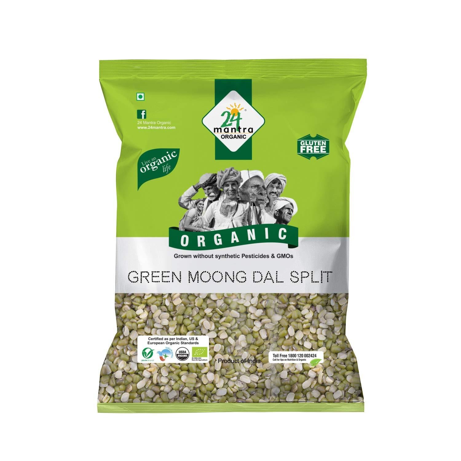 2 MANTRA ORGANIC GREEN MOONG SPLIT 4 LBS
