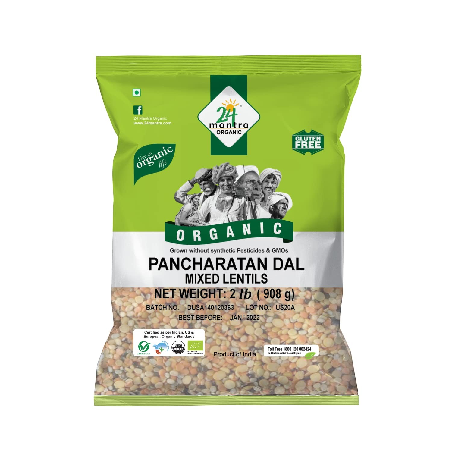 24 MANTRA ORGANIC PANCHRATAN DAL 2 LBS