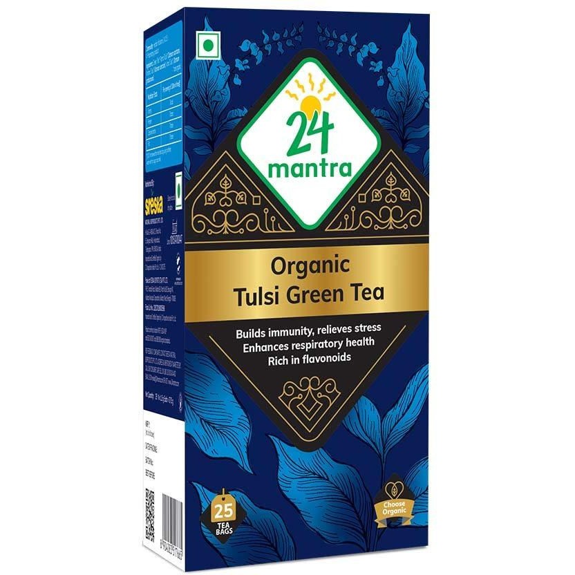 24 Mantra Organic Tulsi Green Tea 25 Bags 25 GM