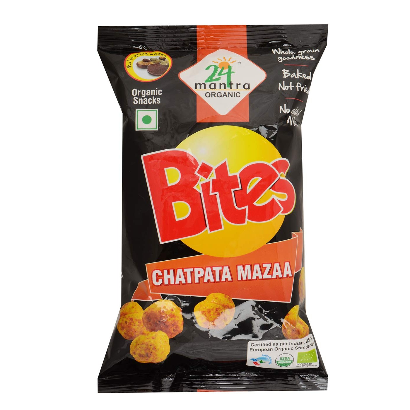 24 MANTRA ORGANIC CHATPATA MAZAA BITES 25 GM